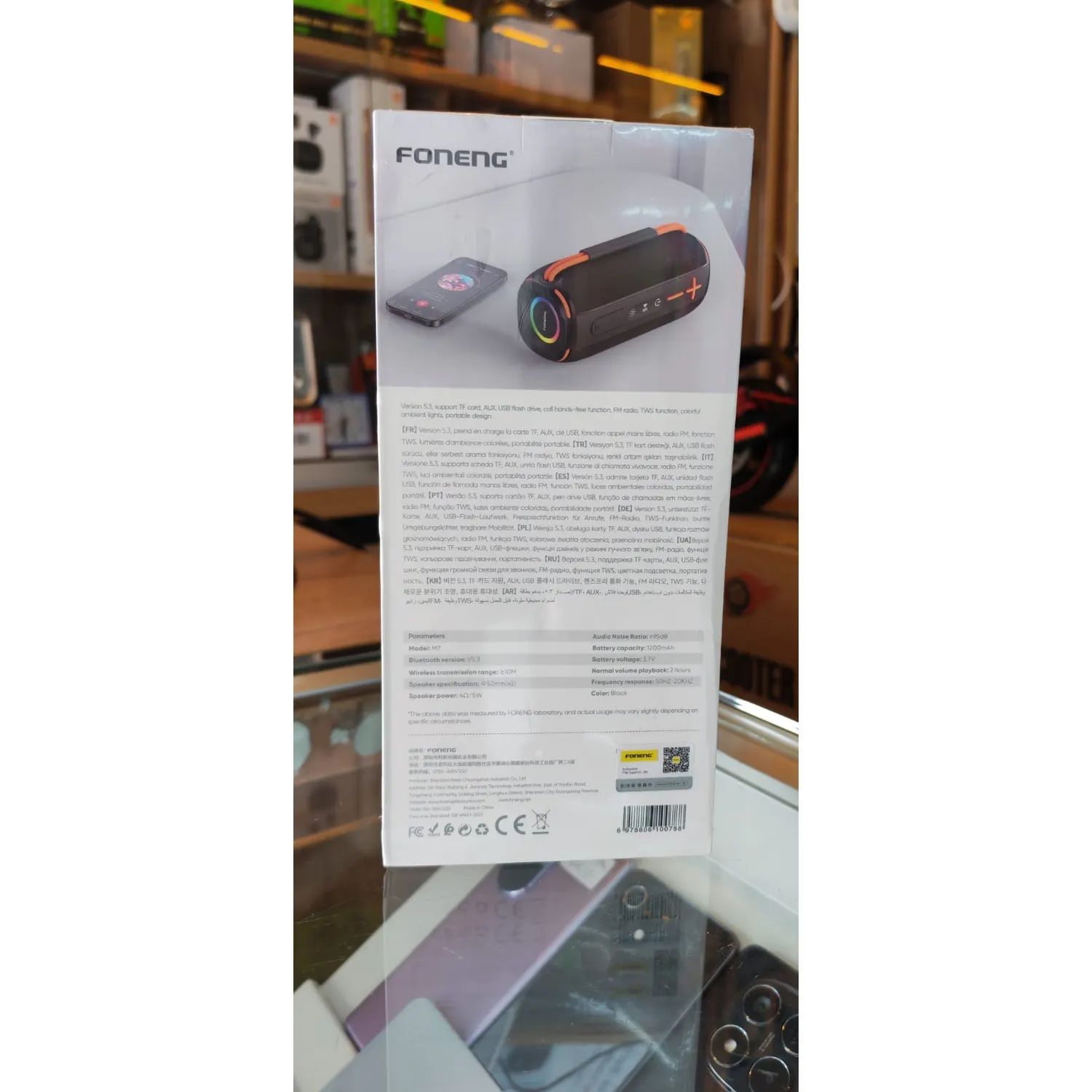 Foning M7 — Enceinte Bluetooth Portable — Neuf au Maroc Foning M7 — Enceinte Bluetooth Portable — Neuf au Maroc