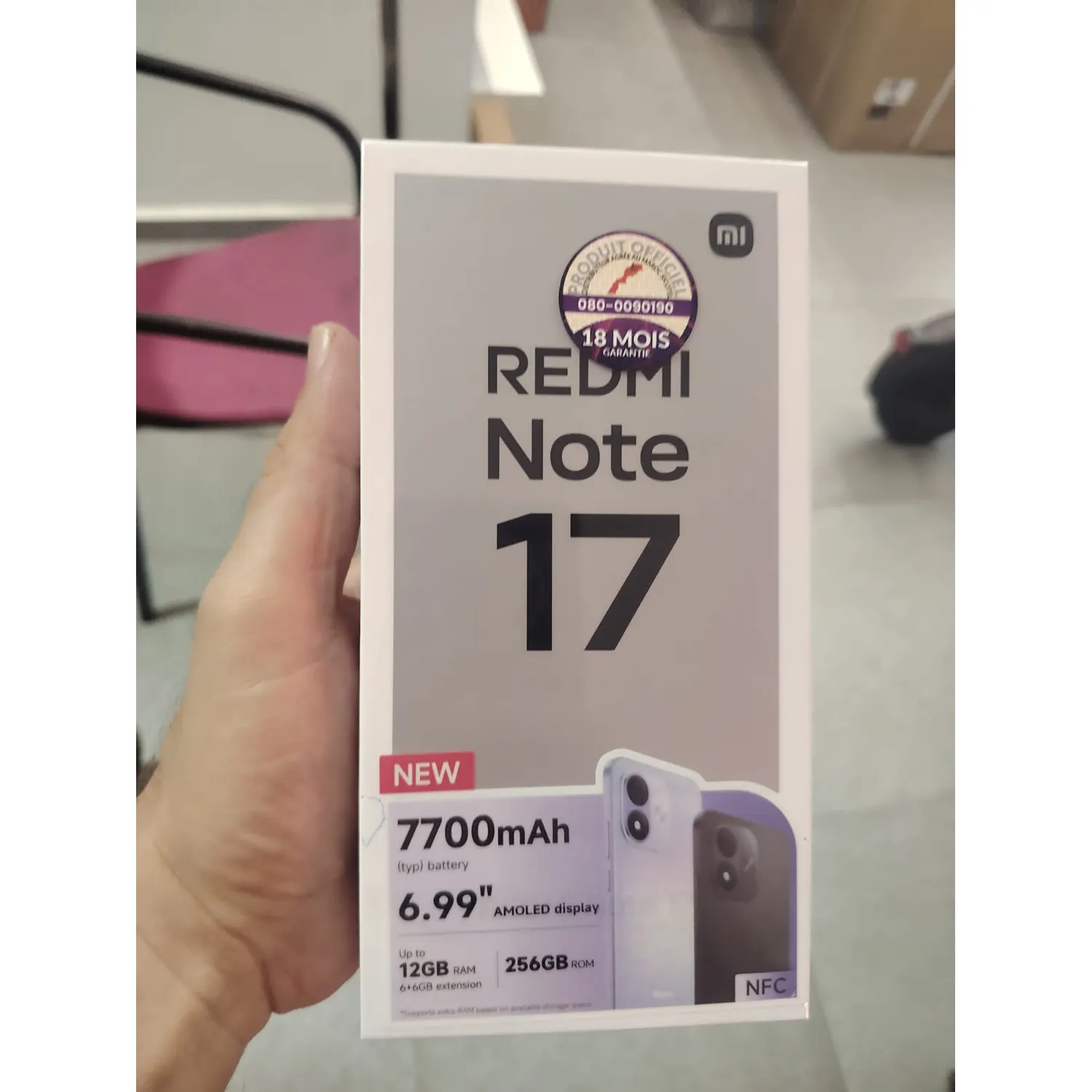 Xiaomi Redmi Note 17 256 Go 6 Go RAM — Neuf au Maroc